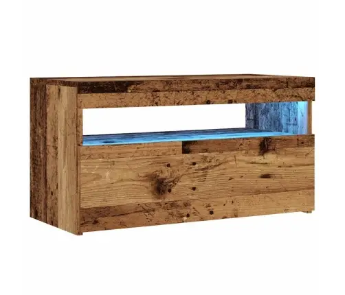 2-Osaline Led-Tuledega Telerikapikomplekt Vana Puidust