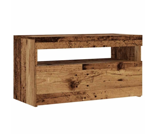 2-Daļīgs Televizora Skapja Komplekts Ar Led Gaismām Old Wood Vidaxl