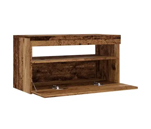 2-Osaline Led-Tuledega Telerikapikomplekt Vana Puidust