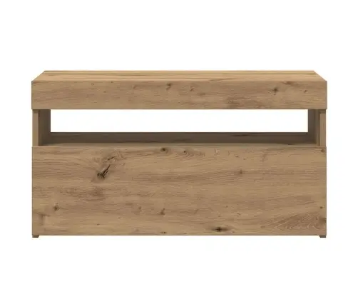 Tv Plaukti Ar Led Lampiņām 75X35X40 Cm Inženierijas Koks Vidaxl