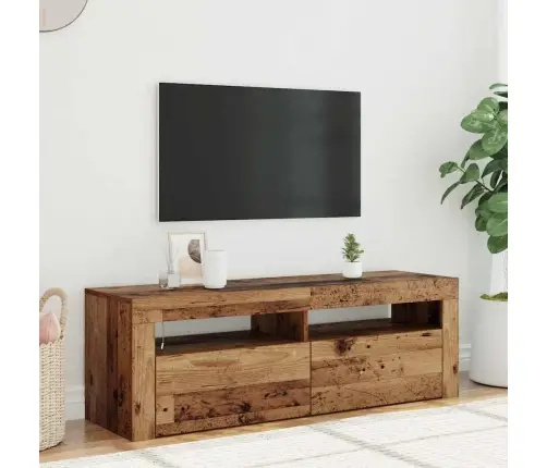 Tv Skapītis Ar Led Lampiņām, 120X35X40 Cm, Inženierijas Koks Vidaxl