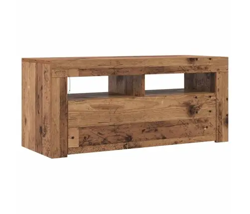 Tv Skapītis Ar Led Lampiņām, 90X35X40 Cm, Inženierijas Koks Vidaxl