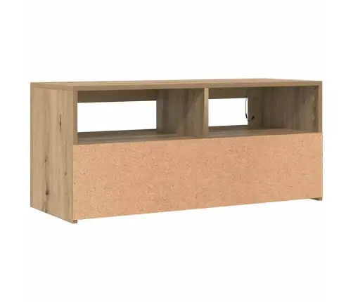 Tv Skapītis Ar Led Lampiņām, 90X35X40 Cm, Inženierijas Koks Vidaxl