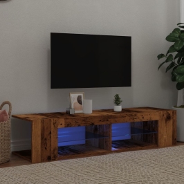 Tv Skapītis Ar Led Lampiņām, 135X39X30 Cm, Inženierijas Koks Vidaxl