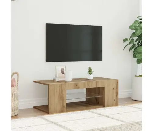Televizoriaus Spintelė Su Led Lemputėmis Artisan Ąžuolas
