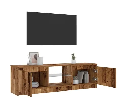 Tv Skapītis Ar Led Lampiņām, 120X30X36 Cm, Inženierijas Koks Vidaxl