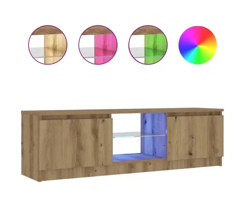 Tv Skapītis Ar Led Lampiņām, 120X30X36 Cm, Inženierijas Koks Vidaxl