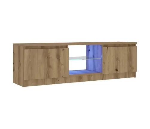 Tv Skapītis Ar Led Lampiņām, 120X30X36 Cm, Inženierijas Koks Vidaxl