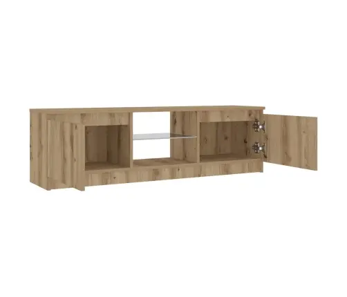Tv Skapītis Ar Led Lampiņām, 120X30X36 Cm, Inženierijas Koks Vidaxl