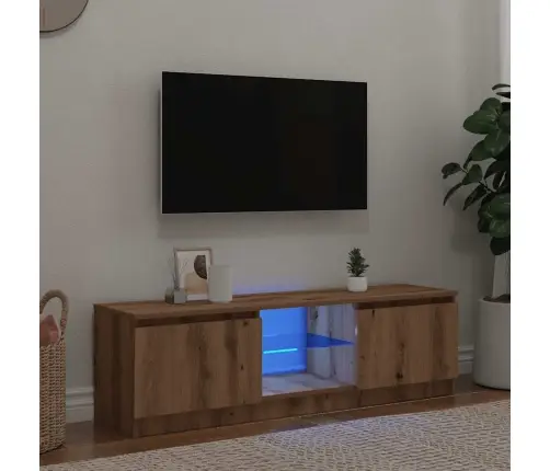Tv Skapītis Ar Led Lampiņām, 120X30X36 Cm, Inženierijas Koks Vidaxl