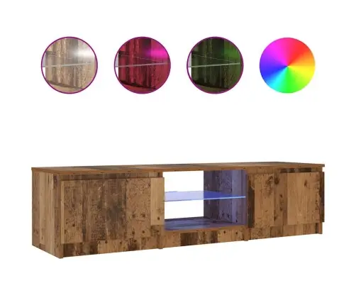 Tv Skapītis Ar Led Lampiņām, 140X40X36 Cm, Inženierijas Koks Vidaxl