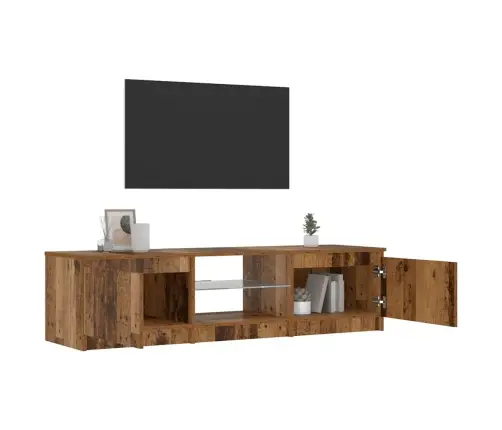 Tv Skapītis Ar Led Lampiņām, 140X40X36 Cm, Inženierijas Koks Vidaxl