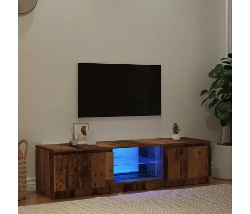 Tv Skapītis Ar Led Lampiņām, 140X40X36 Cm, Inženierijas Koks Vidaxl