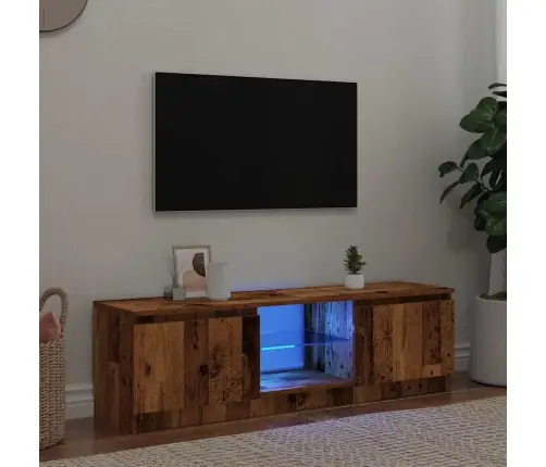 Tv Skapītis Ar Led Lampiņām, 140X40X36 Cm, Inženierijas Koks Vidaxl