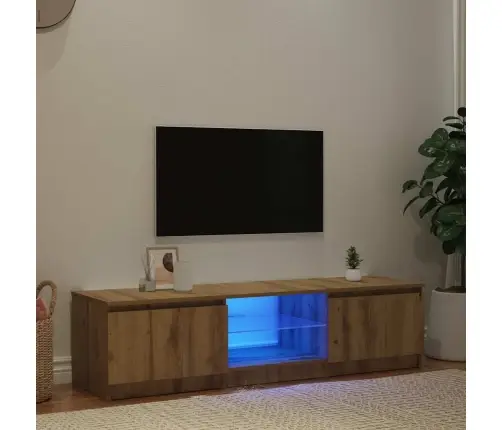 Tv Skapītis Ar Led Lampiņām, 140X40X36 Cm, Inženierijas Koks Vidaxl