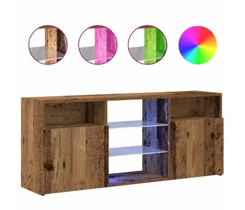 Tv Skapītis Ar Led Lampiņām, 120X30X50 Cm, Inženierijas Koks Vidaxl