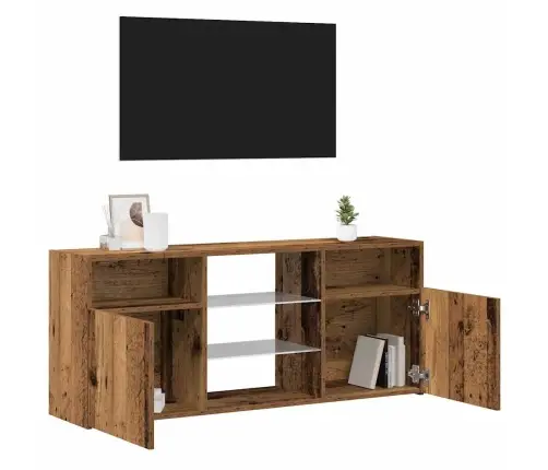 Tv Skapītis Ar Led Lampiņām, 120X30X50 Cm, Inženierijas Koks Vidaxl