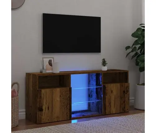 Tv Skapītis Ar Led Lampiņām, 120X30X50 Cm, Inženierijas Koks Vidaxl