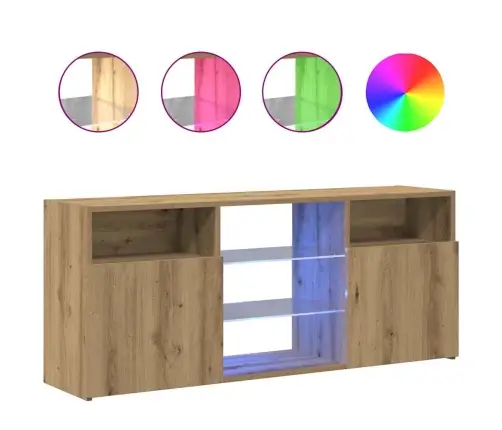 Tv Skapītis Ar Led Lampiņām, 120X30X50 Cm, Inženierijas Koks Vidaxl