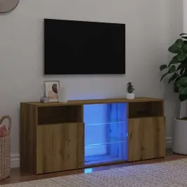 Tv Skapītis Ar Led Lampiņām, 120X30X50 Cm, Inženierijas Koks Vidaxl