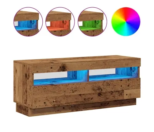 Televizoriaus Spintelė Su Led, Medienos, 100X35X40cm Mediena Televizoriaus Spintelė Su Led, Medienos, 100X35X40cm Mediena