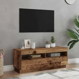 Televizoriaus Spintelė Su Led, Medienos, 100X35X40cm Mediena