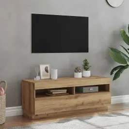 Tv Skapītis Ar Led Lampiņām, 100X35X40 Cm, Inženierijas Koks Vidaxl