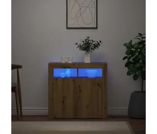 Šoninė Spintelė Su Led, Artisano, 80X35X75cm Apdirbta Mediena