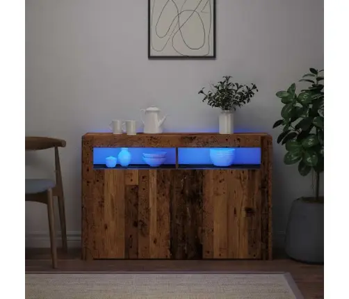 Kumode Ar Led Lampiņām, 115,5X30X75 Cm, Inženierijas Koks Vidaxl Kumode Ar Led Lampiņām, 115,5X30X75 Cm, Inženierijas Koks Vidaxl