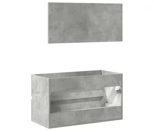 Vannitoakapp Peegliga, Betoonhall, Tehispuit