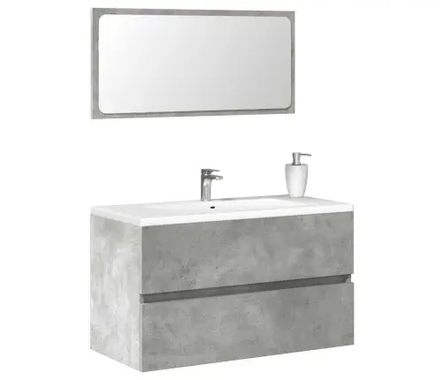 Vannitoakapp Peegliga, Betoonhall, Tehispuit