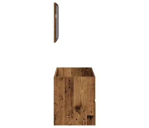 Vannasistabas Skapītis Veca Koka Ar Spoguli, Konstruēts Koks Vidaxl