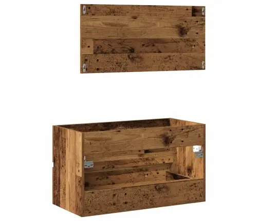 Vannasistabas Skapītis Veca Koka Ar Spoguli, Konstruēts Koks Vidaxl