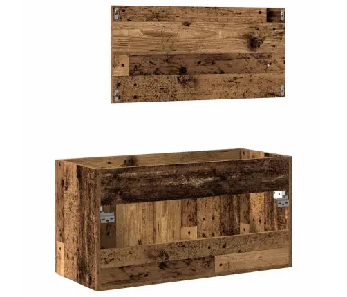 Vannasistabas Skapītis Veca Koka Ar Spoguli, Konstruēts Koks Vidaxl