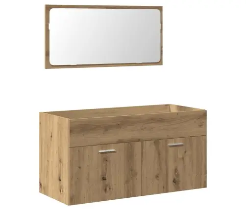 Vannas Istabas Skapis Spoguli Amatnieka Ozola Inženierijas Koks Vidaxl