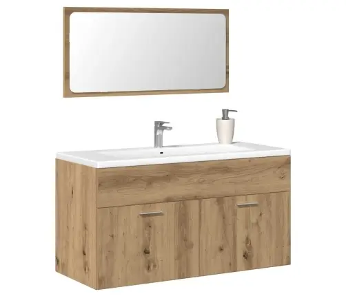 Vannas Istabas Skapis Spoguli Amatnieka Ozola Inženierijas Koks Vidaxl