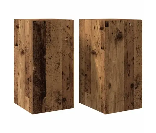 Telerikapid 2 Tk, Vana Puit, 30,5 X 30 X 60 cm Tehispuit