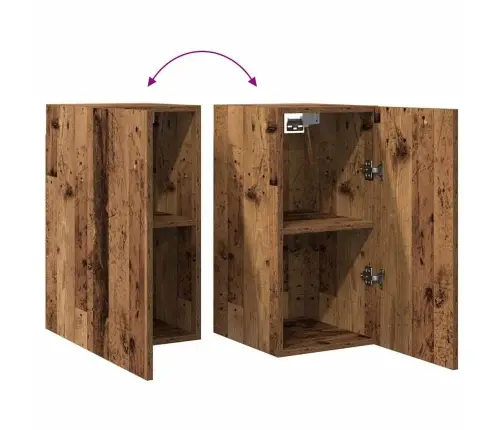 Telerikapid 2 Tk, Vana Puit, 30,5 X 30 X 60 cm Tehispuit