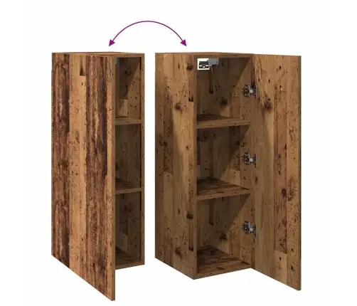 Tv Skapis Old Wood 30,5X30X90 Cm Engineered Wood Vidaxl