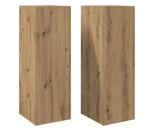 2 Daļu Tv Skapja Komplekts Artisan Ozols 30,5X30X90 Cm Vidaxl