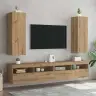 2 Daļu Tv Skapja Komplekts Artisan Ozols 30,5X30X90 Cm Vidaxl