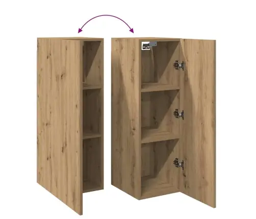 2 Daļu Tv Skapja Komplekts Artisan Ozols 30,5X30X90 Cm Vidaxl