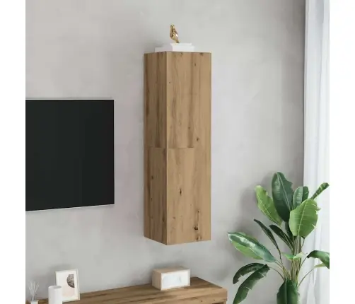 Tv Skapītis, Koka Krāsā, 30,5X30X110 Cm, Inženierijas Koks Vidaxl