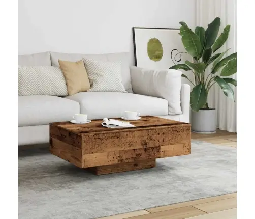 Kafijas Galdiņš, 85X55X31 Cm, Veca Koka, Skaidu Plāksne Vidaxl