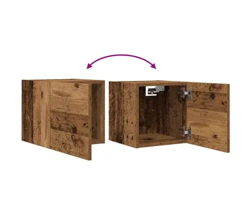 Sienas Tv Skapītis, 30,5X30X30 Cm, Veca Koka Vidaxl