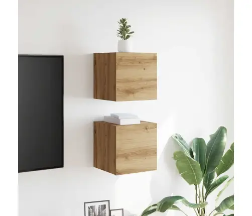 2 Daļ. Sienas Televizora Skapja Komplekts Artisan Ozols Vidaxl