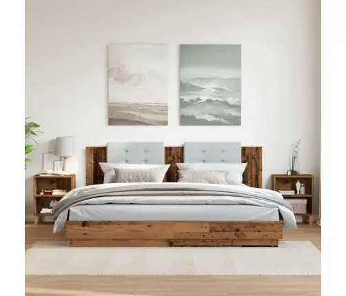 Naktsskapīši 2 Gab Old Wood 40X30X50 Cm Engineered Wood Vidaxl