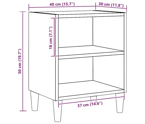 Naktsskapīši 2 Gab Artisan Oak 40X30X50 Cm Engineered Wood Vidaxl