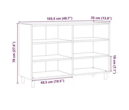 Puhvetkapp, Vana Puit, 103,5 X 35 X 70 cm Tehispuit