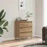 Kumode, Ozolkoka Amatnieks, 60X35X70 Cm, Inženierijas Koks Vidaxl